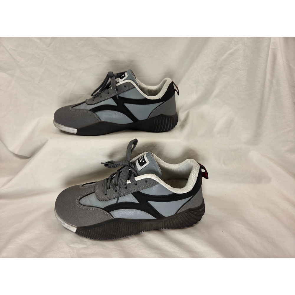 De Florence Chunky Platform Sneakers Black‎ Grey Color block US women 10 lace up